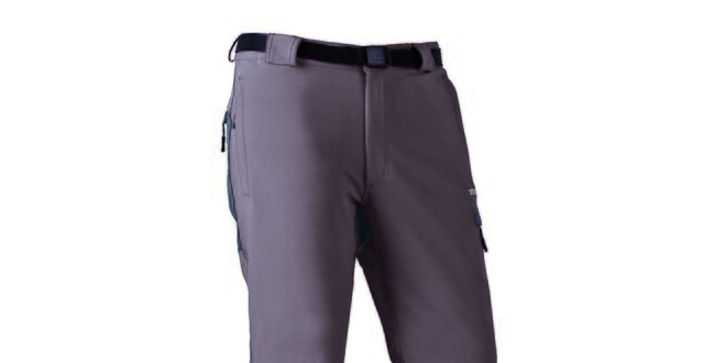 Pánské šedé funkční kalhoty s tmavými prvky Izas