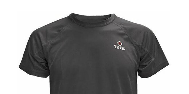 Pánské tmavě šedé funkční tričko s krátkým rukávem Izas