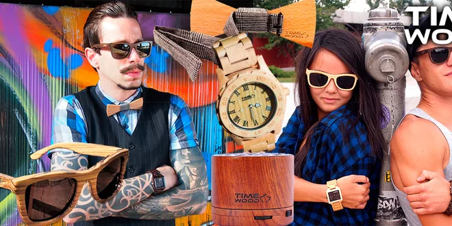 Stylové doplňky Timewood z přírodního dřeva