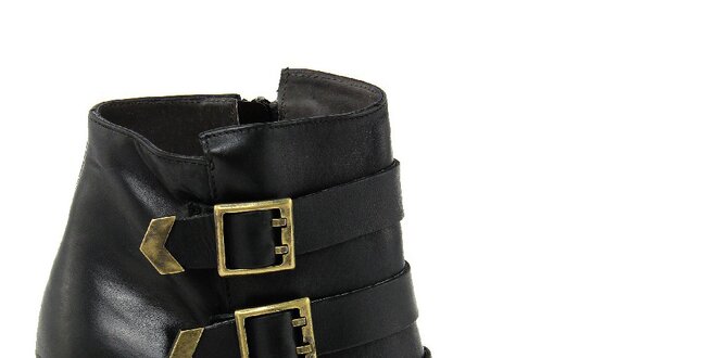 Dámské černé boty se třemi pásky Paola Ferri