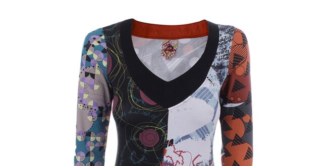 Dámské bavlněné šaty s barevným potiskem Dislay DY Design