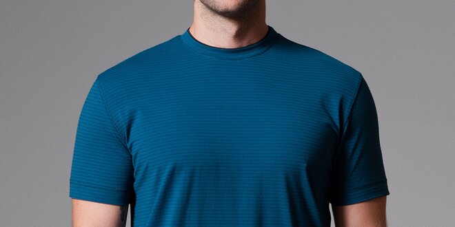Pánské modré pruhované tričko Pietro Filipi