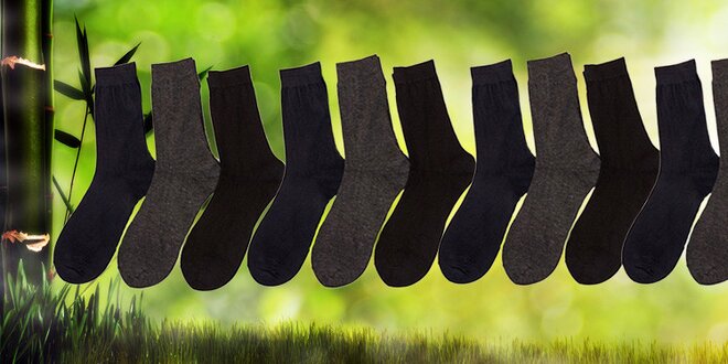 12 párů ponožek s bambusovým vláknem