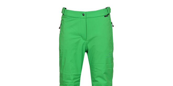 Dámské zelené lyžařské kalhoty s membránou Bergson