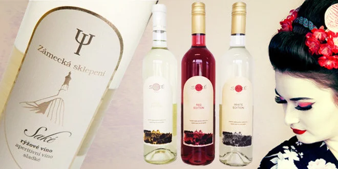 3× aperitivní rýžové víno nebo dárkový balíček včetně poštovného