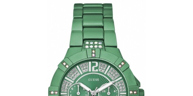 Dámské zelené náramkové hodinky Guess