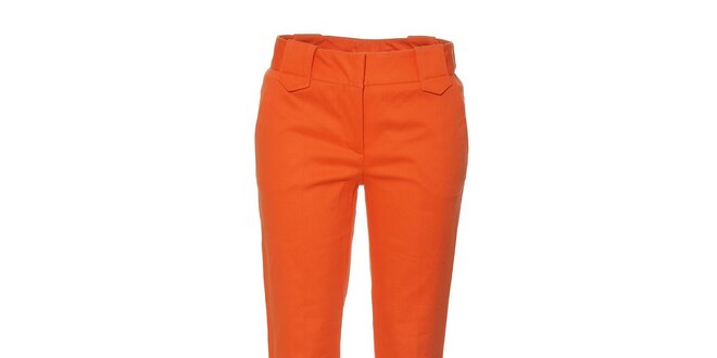 Mandarinkové dámské kalhoty Naf Naf