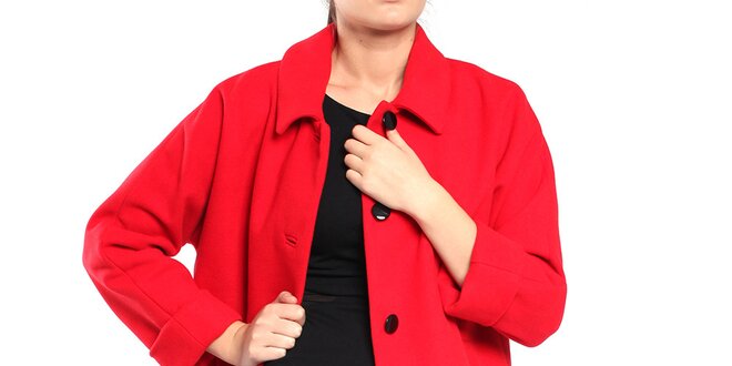 Dámský rudý retro kabát Vera Ravenna