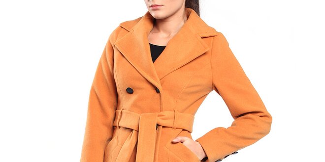 Dámský oranžový kabát Vera Ravenna