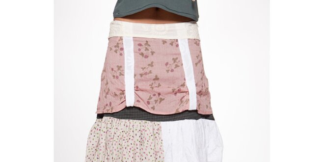 Dámská růžovobílá vrstvená sukně Ian Mosh