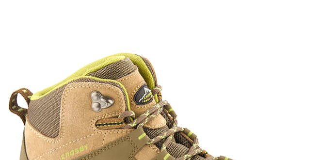 Dámské béžovo-zelené kotníkové boty Crosby