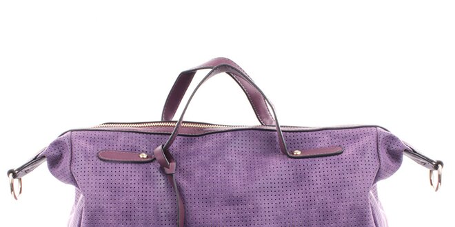 Dámská fialová kabelka s perforací Bessie
