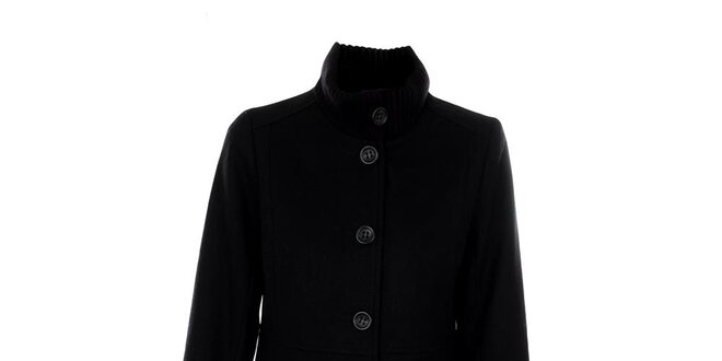 Dámský černý jednořadý kabát Straboski