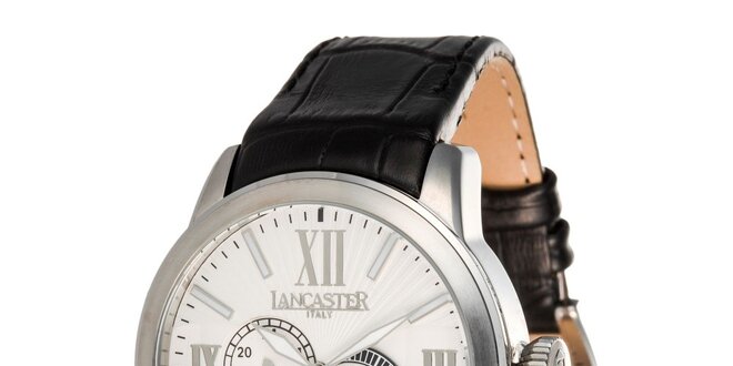 Pánské ocelové hodinky se světlým ciferníkem Lancaster