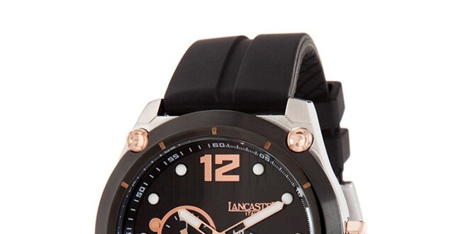 Pánské sportovní hodinky s bronzovými detaily Lancaster