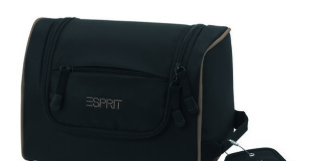 Černá/khaki kosmetická taška ESPRIT