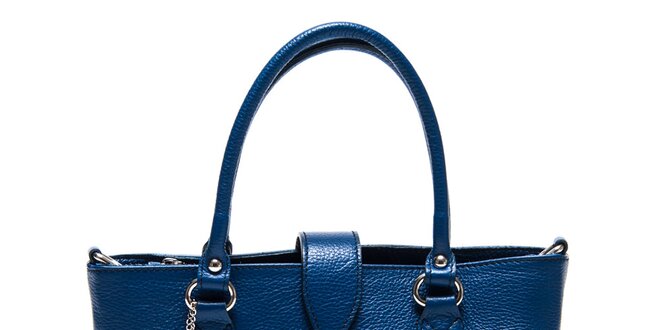 Dámská modrá kabelka s bočními kapsami Roberta Minelli