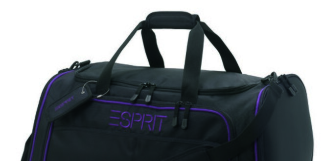 Černá/fialová cestovní taška ESPRIT
