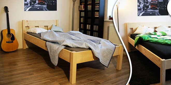 Masivní postele Listello s matrací či bez