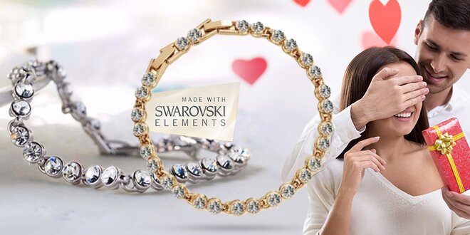 Elegantní náramek s krystaly Swarovski