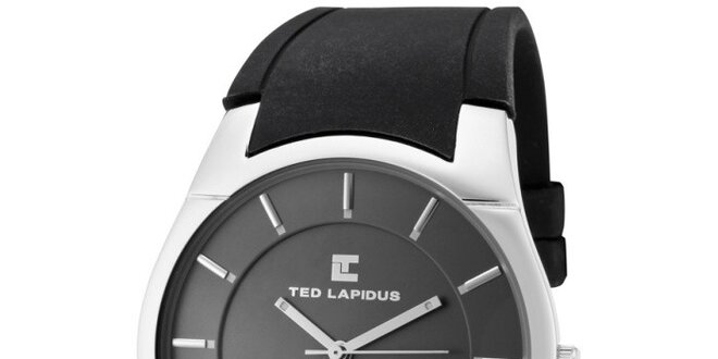Pánské ocelové hodinky se silikonovým řemínkem Ted Lapidus