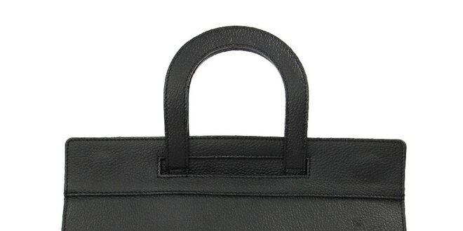 Dámská černá kožená kabelka Kreativa bags