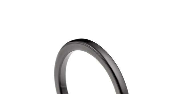Dámský černý keramický prsten Ceramic Line