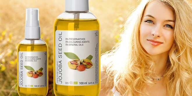100% organický jojobový olej pro krásnou pokožku (100 ml)