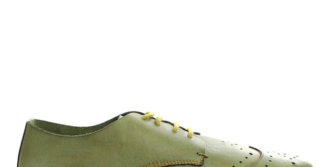 Pánské zelené boty s perforací Armand Basi