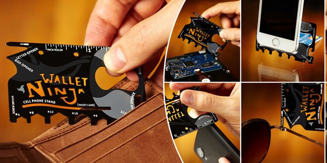 Multifunkční nástroj ve velikosti karty – Wallet Ninja!