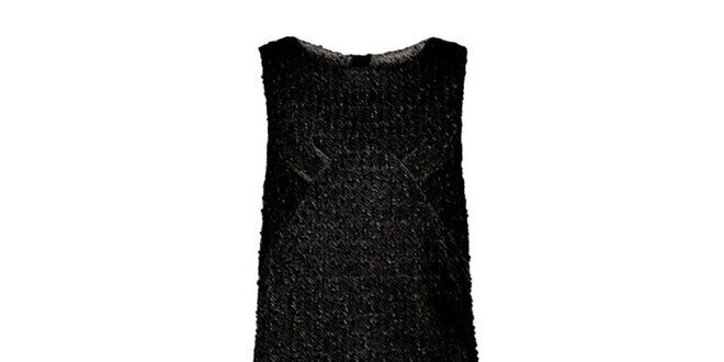 Dámské černé šaty s drobnými flitry Yumi