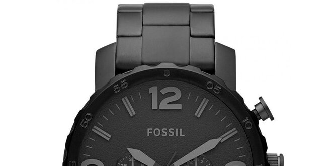 Pánské černé masivní hodinky z nerezové oceli Fossil