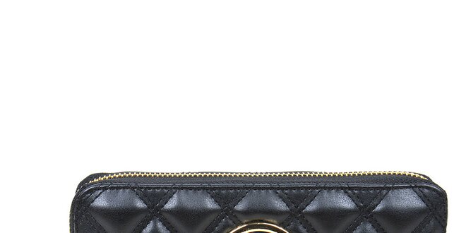 Dámská prošívaná peněženka v černé barvě Giorgio di Mare