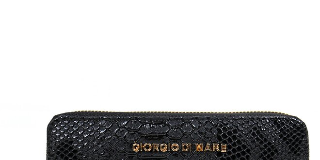 Dámská černá peněženka s hadím vzorem Giorgio di Mare