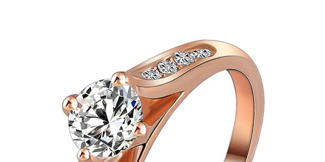 Dámský zlacený prsten s krystaly Victoria de Bastilla