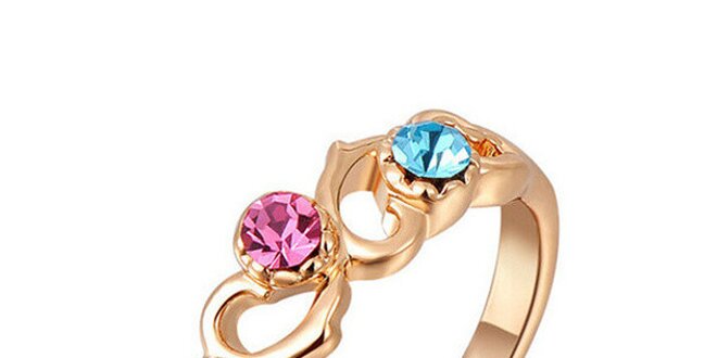 Dámský prstýnek s barevnými krystalky Victoria de Bastilla