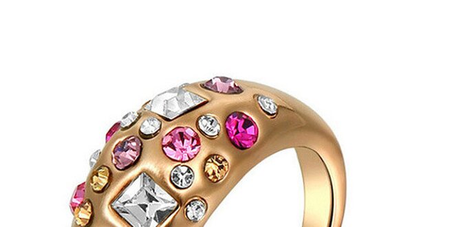 Dámský prstýnek s několika barevnými krystalky Victoria de Bastilla