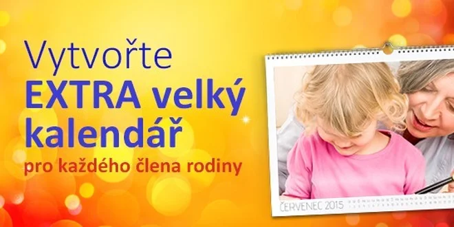 EXTRA VELKÝ kalendář z vašich fotek