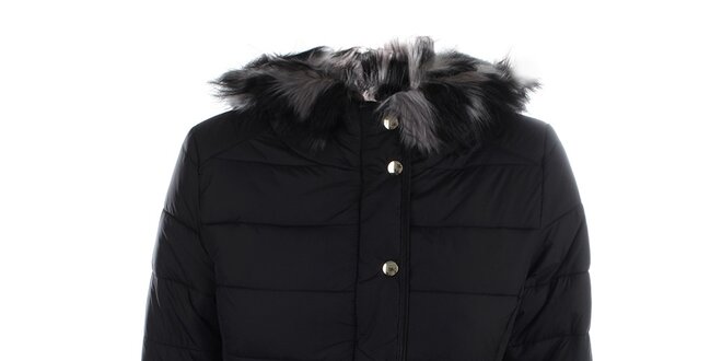 Dámská černá zimní bunda s kapucí Bilin