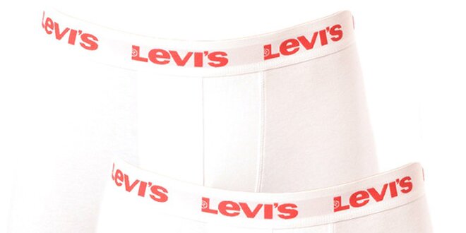 Set 2 pánských bílých boxerek s nápisy Levi's