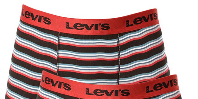 Set 2 pánských barevně pruhovaných boxerek Levi's