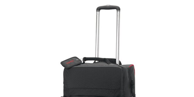 Černá/červená cestovní taška na kolečkách ESPRIT