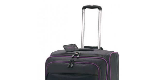 Kufr s fialovým lemováním na kolečkách ESPRIT