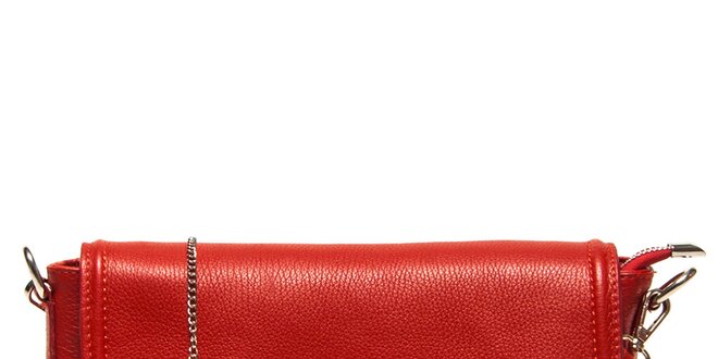 Dámská menší červená kabelka přes rameno se zámečkem Luisa Vannini