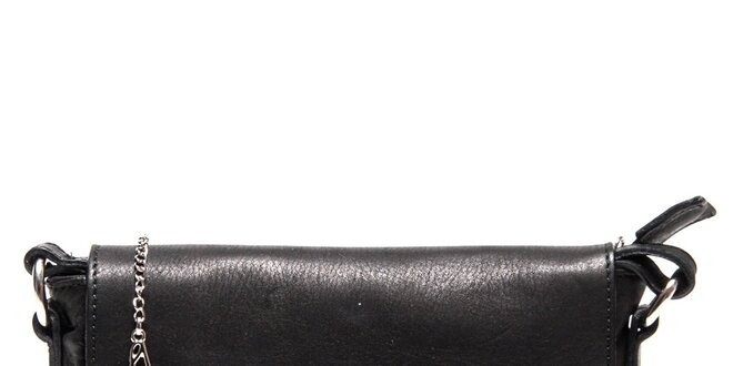 Dámská kožená černá aktovka přes rameno Luisa Vannini