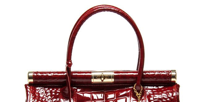 Dámská červená kabelka se zámečkem Luisa Vannini