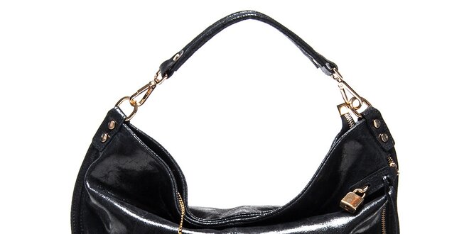 Dámská černá kabelka s jedním uchem Luisa Vannini