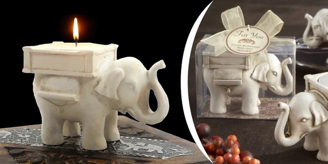 Svícen Slon pro štěstí - darujte domácí pohodu