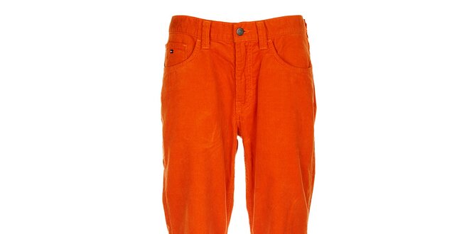 Pánské oranžové manšestráky Tommy Hilfiger
