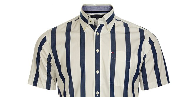 Pánská modro-bílá proužkovaná košile Tommy Hilfiger